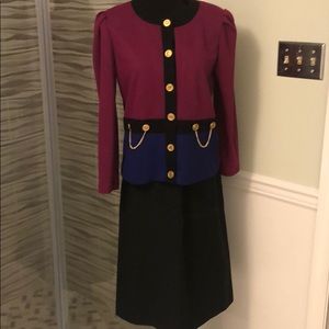 2-piece HALMODE PETITES Skirt Suit, size 8